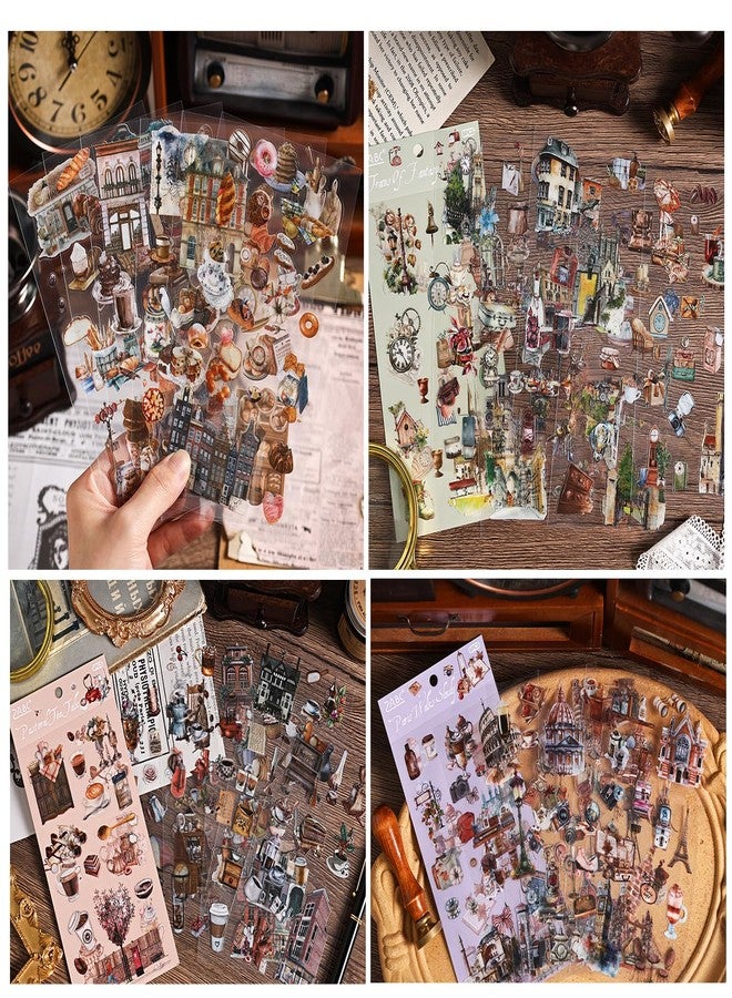 SAMVARDHAN Vintage Aesthetic Sticker - 36 Sheets Retro Themed Decorative Stickers for Scrapbook, Journal, Crafts & DIY Projects, Photo Album Sticker, Pack of 6 (Travel, Coffee, Books, Music & More) - Image 4